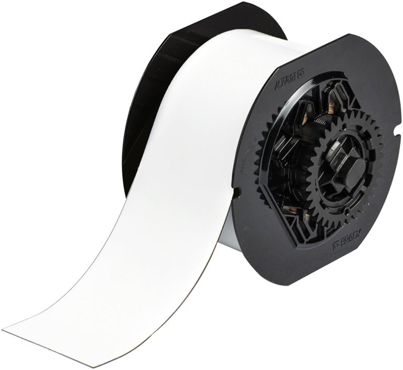 Brady B30C-2500-509-WT 25 feet Length x 2.5" Width, B-509 Polyester, White BBP31 Magnetic Supply - Image 1
